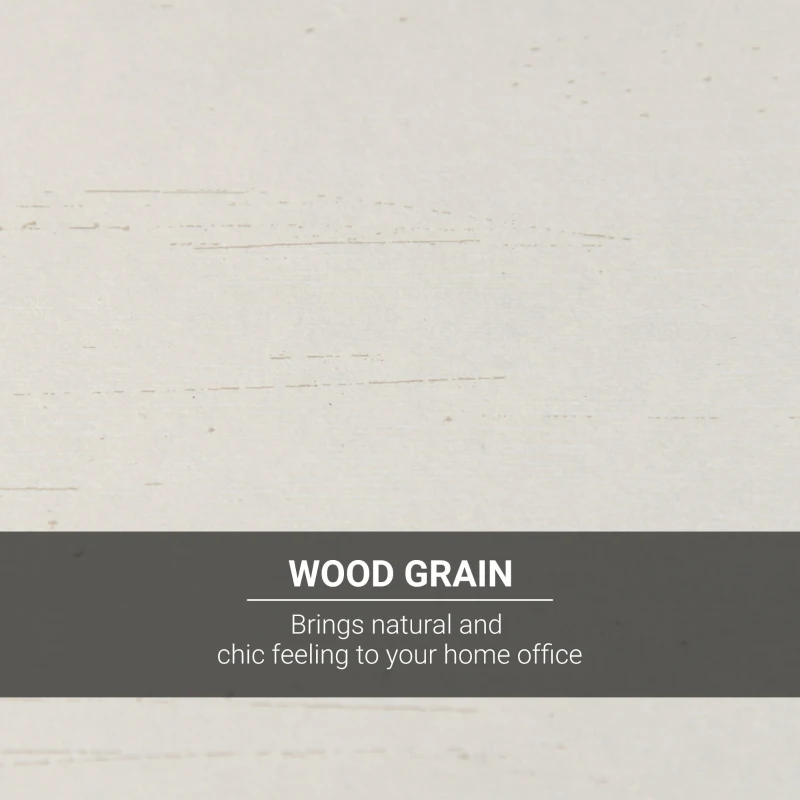 HOMCOM Computer Desk with Hutch, Home Office Workstation with Storage Shelves Drawers Cabinets, White