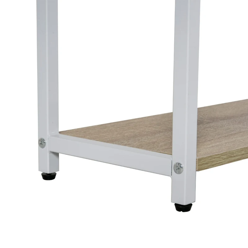 HOMCOM Industrial Office Desk with Storage Shelf Computer Workstation for Home Office