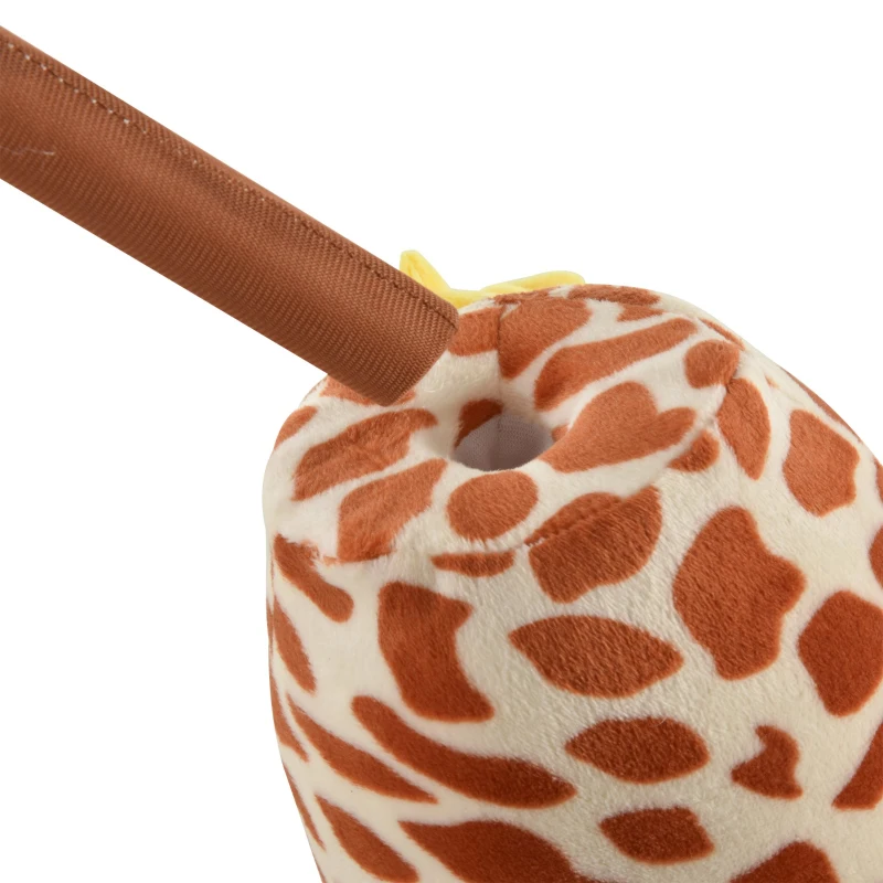 Qaba Giraffe Kids Chair Sofa Flannel Covered Armchair Stick Horse Child Chair with Padded Seat for 18-36 Months - Brown