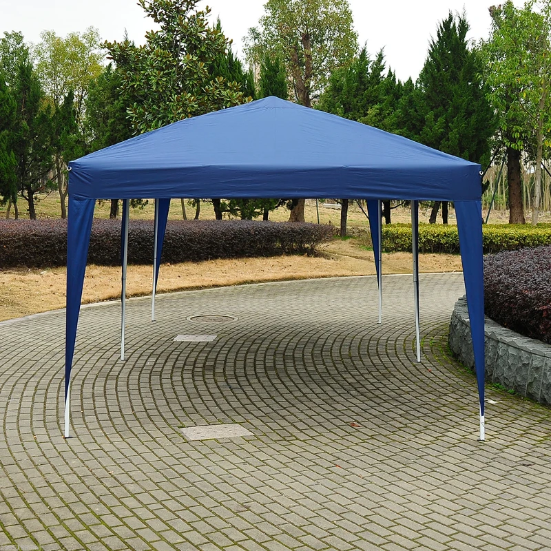 Outsunny 10'x20' Foldable Pop Up Party Tent Outdoor Patio Gazebo Canopy  Market Tent without Walls, Oxford Canopy (Blue)