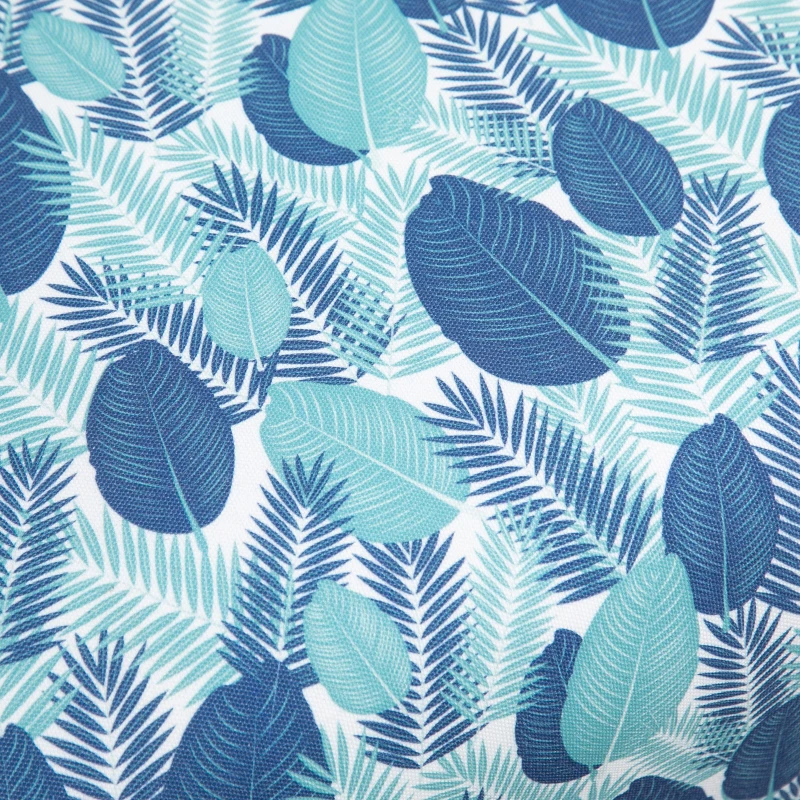 HOMCOM Linen Fabric Dining Chair with Pine Wood Legs and Sponge Padded Cushion, for Living Room, Dining Room, Leaf Pattern