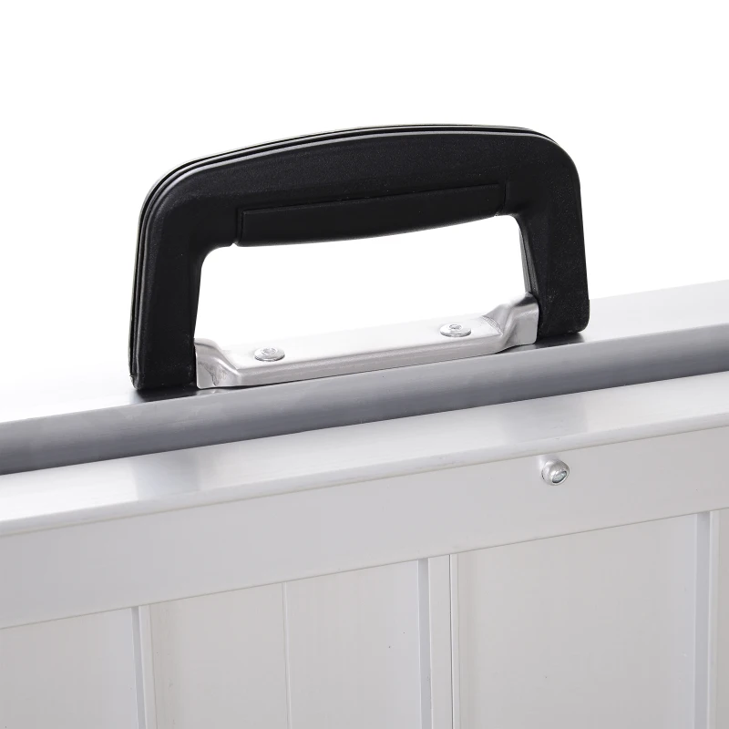 HOMCOM 3' Aluminum Double Folded Wheelchair Ramp W/ Carry Handle Lightweight