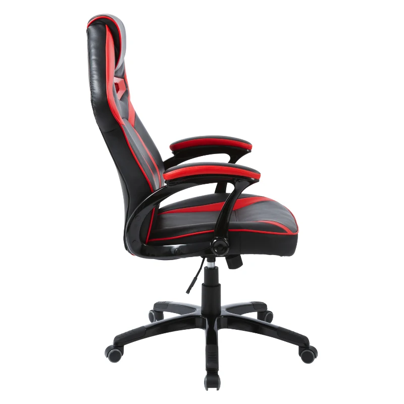 HOMCOM Gaming Racing Chair Rocking Function Computer Seat High Back Swivel Adjustable Padded Armrest Home Office Red
