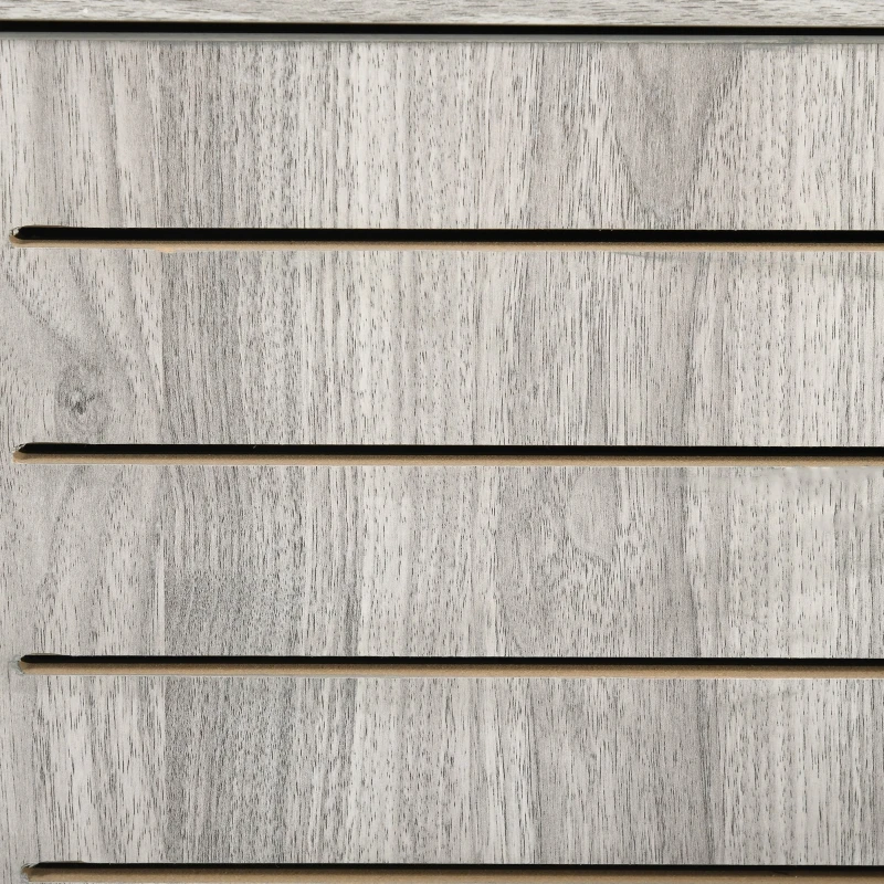 HOMCOM TV Stand for TVs up to 60", Industrial Entertainment Center Cabinet with Storage Shelves for Living Room or Bedroom, Oak