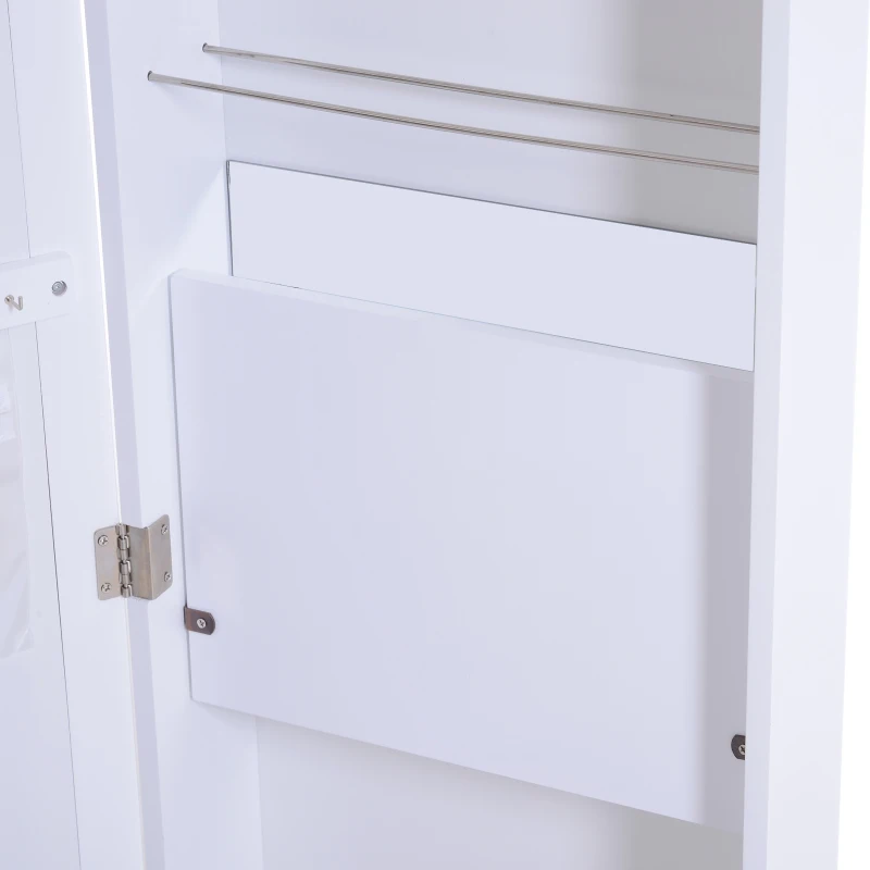 Wall/Door Mounted Armoire Cabinet Jewelry Cosmetics Shelf Organizer White