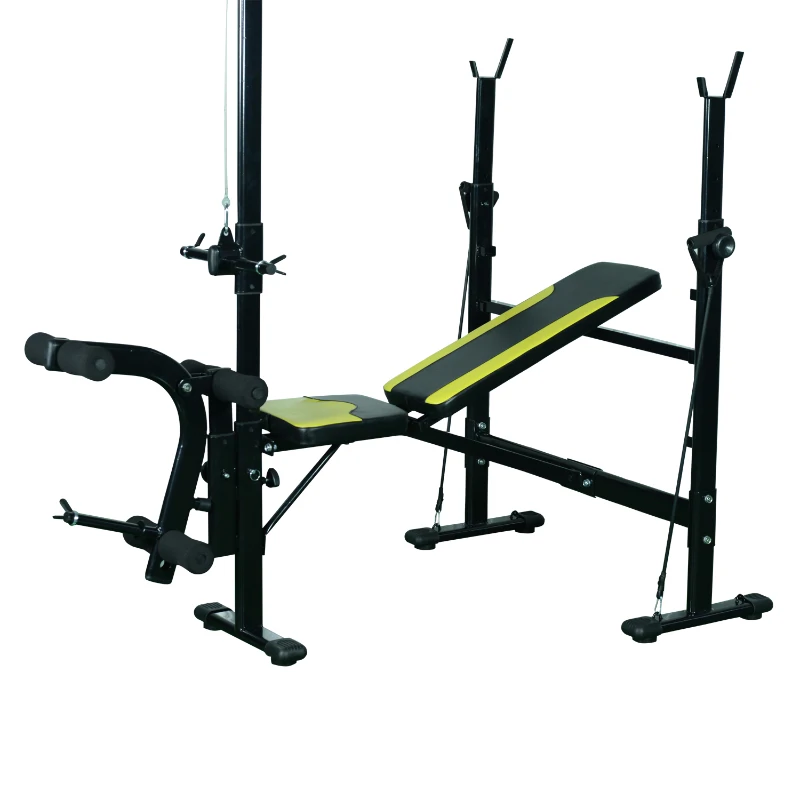 Soozier Adjustable Weight Bench Leg Developer Strength Training Black