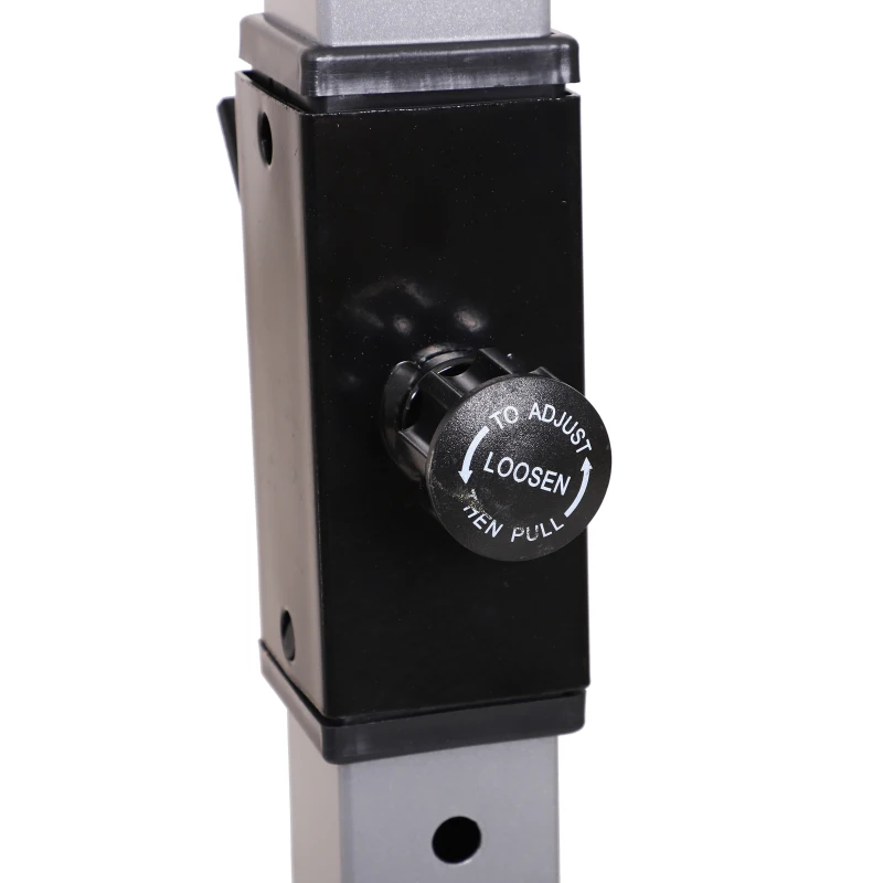 Soozier 2-Piece Pair Steel Height Adjustable Barbell Squat Rack and Bench Press 23" x 29.75" x 69.25"