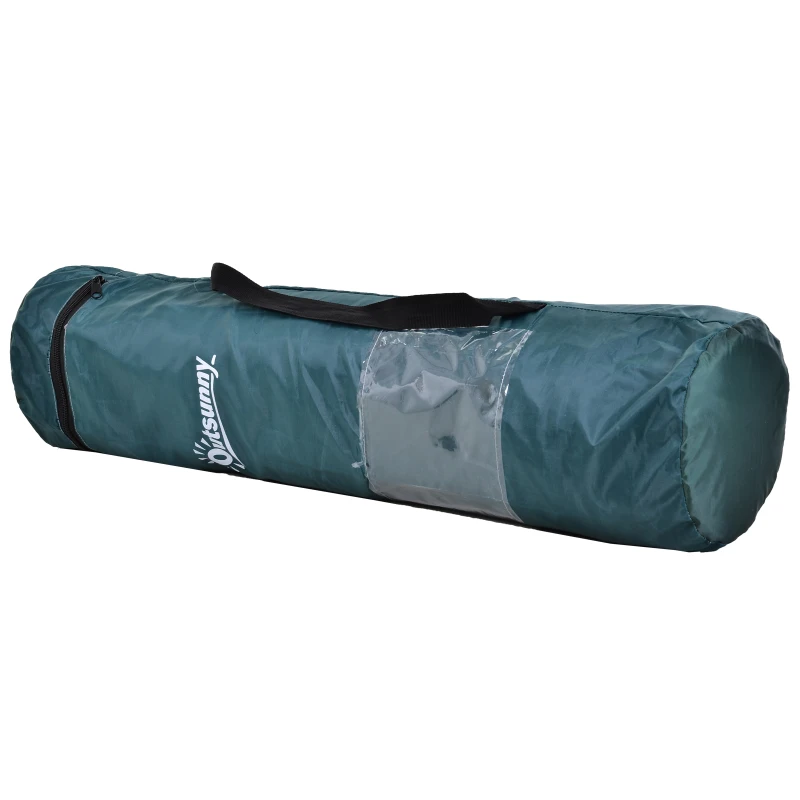Outsunny Outdoor Pop-Up Camping Tent 3-4 Person W/  Doormat  Hook  Carrying Bag