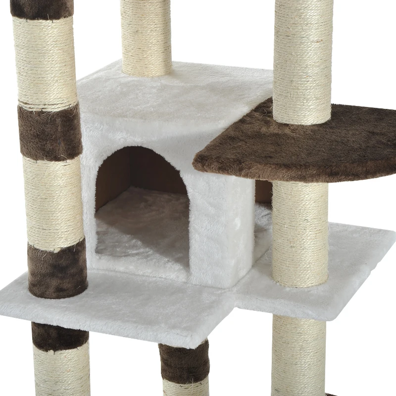 PawHut New 68" Cat Tree Scratcher House Condo Furniture Scratching Post Cando