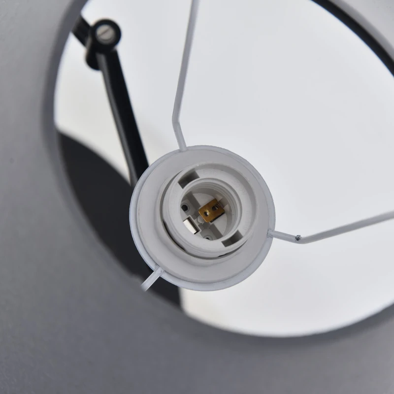 HOMCOM 53.25" Floor Lamp with Table Extendable and Retractable Arm E26 Rubber Wood