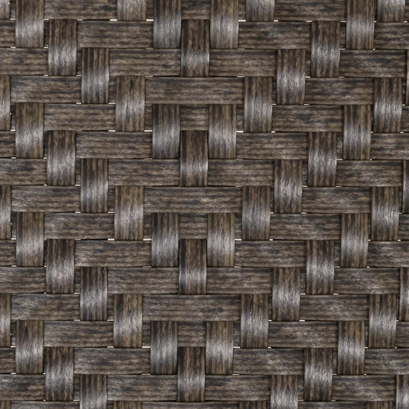 Outsunny Set of 2 Rattan Wicker Patio Dining Chairs with  Backrest Adjustable and Folding Design, Outdoor Recliner Set for Garden, Backyard, Lawn, Balcony, Mixed Gray