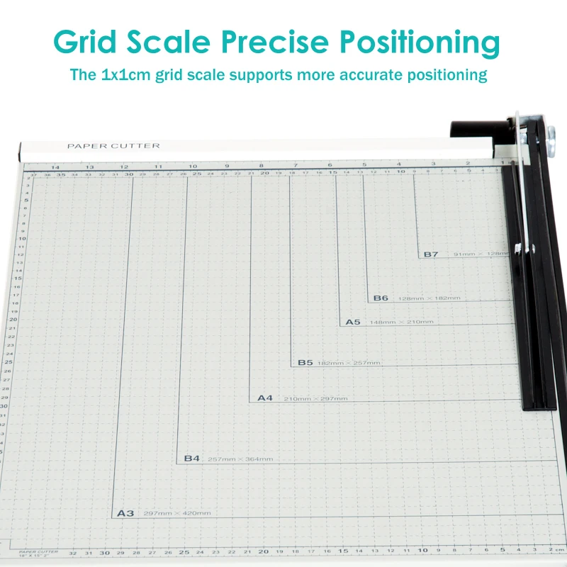 Open Box HOMCOM Paper Cutter Guillotine 12 A3 Sheet Paper Cutting Machine