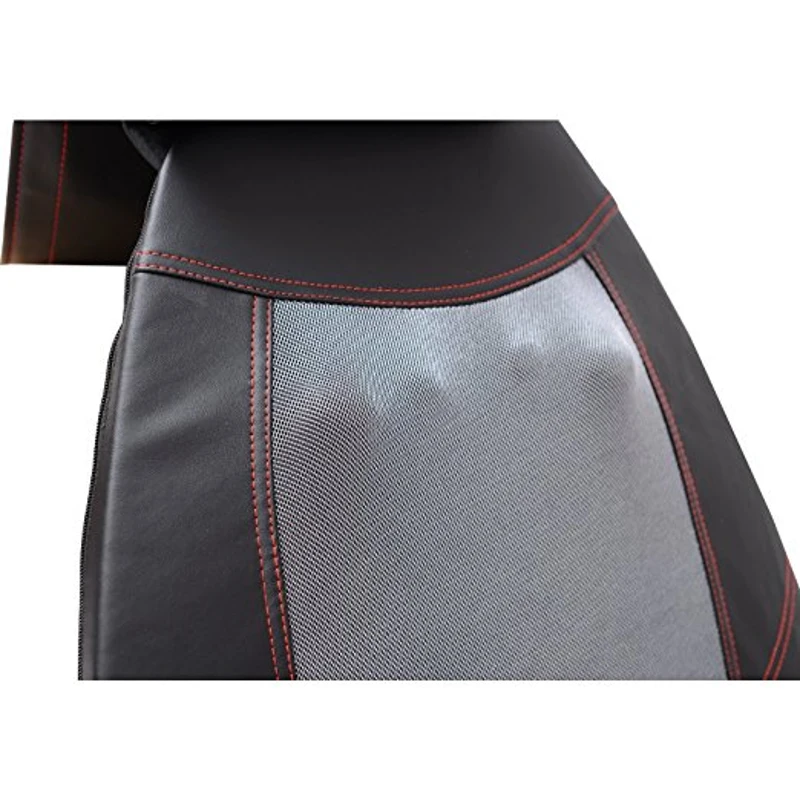 Open Box HomCom Personal Faux Leather Shiatsu Massager Seat Cushion Cover With Remote - Black