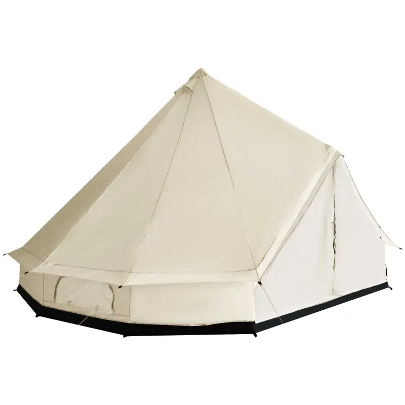 Outsunny 16.5’ x 16.5' x 10' 10-Person Waterproof Camping Tent Yurt with Unique Style, Spacious Interior & Breathable Waterproof Design