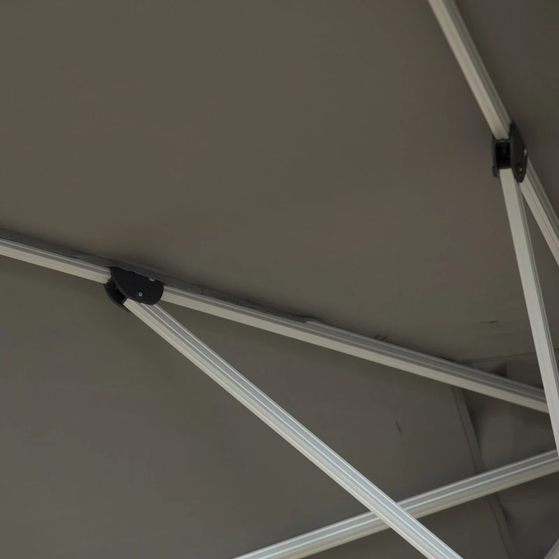Outsunny 10ft Patio Offset Parasol Umbrella Cantilever Hanging Sun Shade Canopy Shelter 360° Rotation with Stand Grey