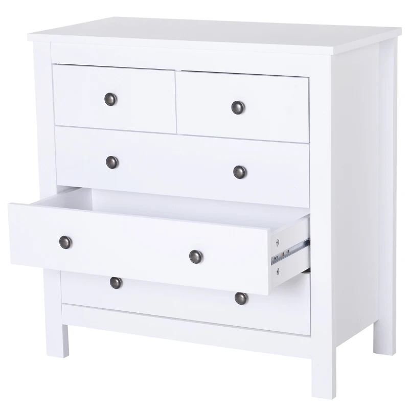 HOMCOM Storage Cabinet with Glide & Knob MDF