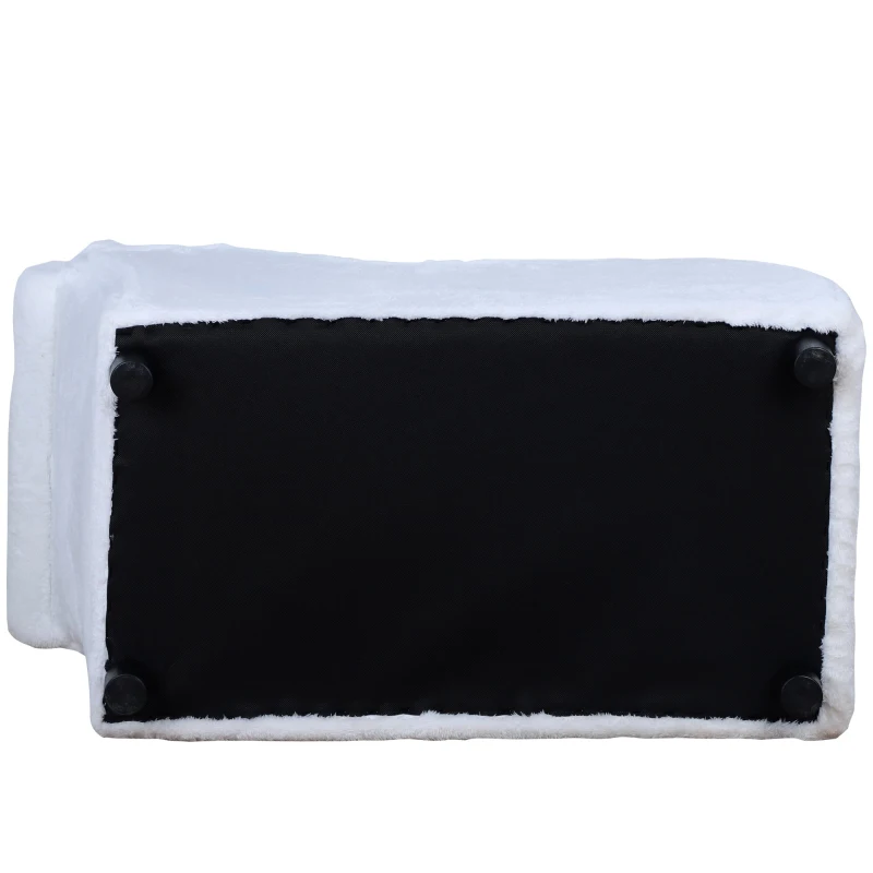 PawHut Pet Sofa Small Sized Dog Sponge Cushioned Soft Long Plush Bed Lounge w/ Pillow