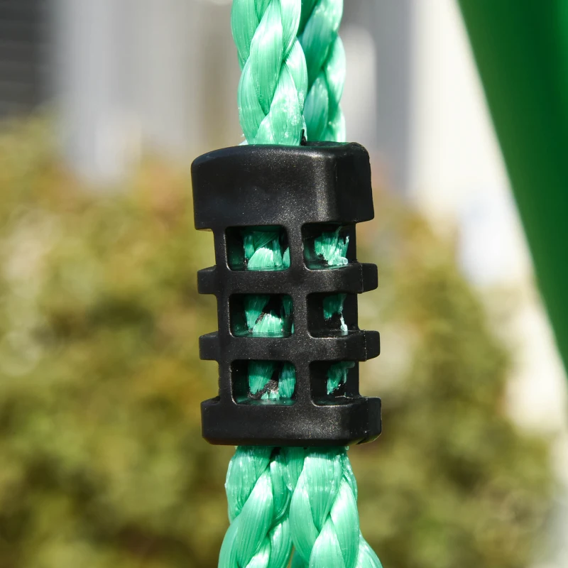 Outsunny 3 in 1 Kids Metal Swing Set w/ Monkey Bar Rings Glider and Adjustable Hanging Rope, Multiple Kids Playground Equipment for Backyard