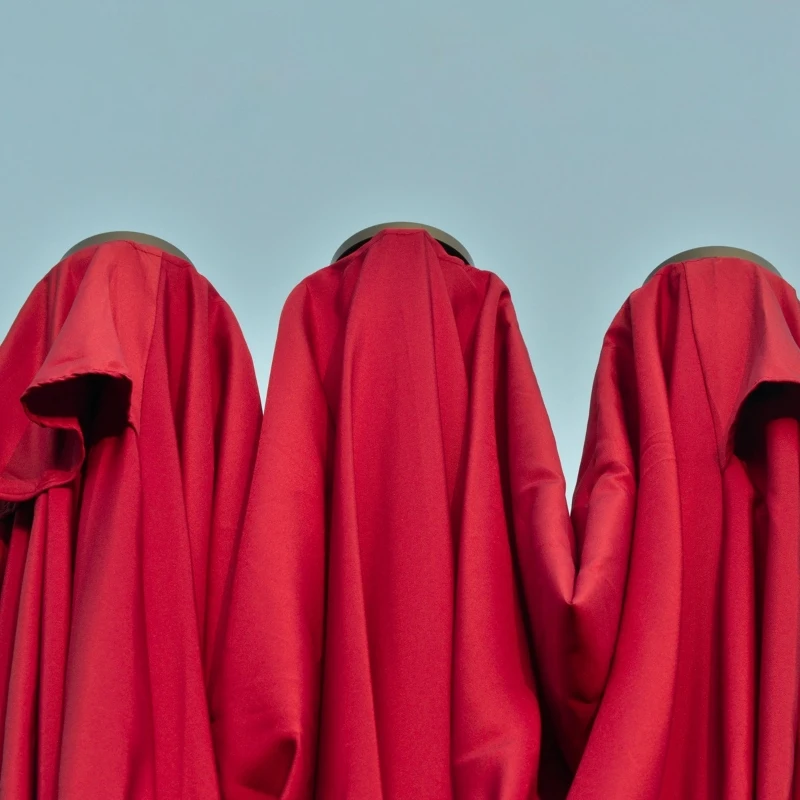 Outsunny Patio Umbrella 15' Steel Rectangular Outdoor Double Sided Market with base, UV Sun Protection & Easy Crank for Deck Pool Patio, Wine Red