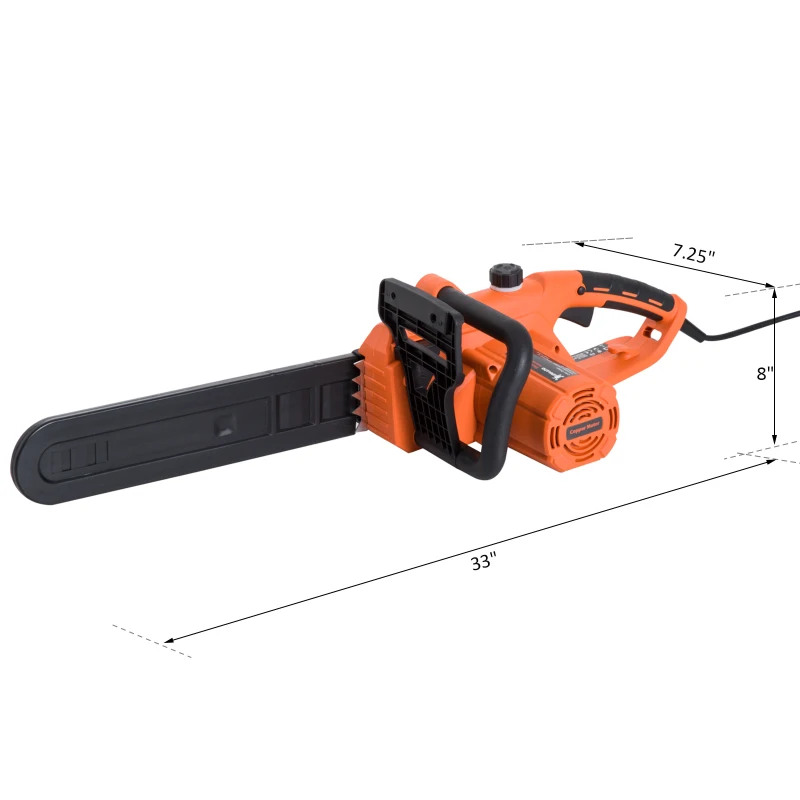 Open Box DURHAND 16” 13-Amp 120V Corded Electric Chainsaw Adjustable - Orange