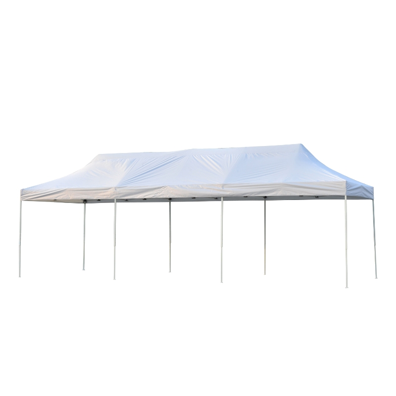 Outsunny 29'x10' Pop Up Party Tent Foldable Garden  Event Canopy Outdoor Activity Sun Shade Shelter Easy Portable with Wheeled Carrying Bag White