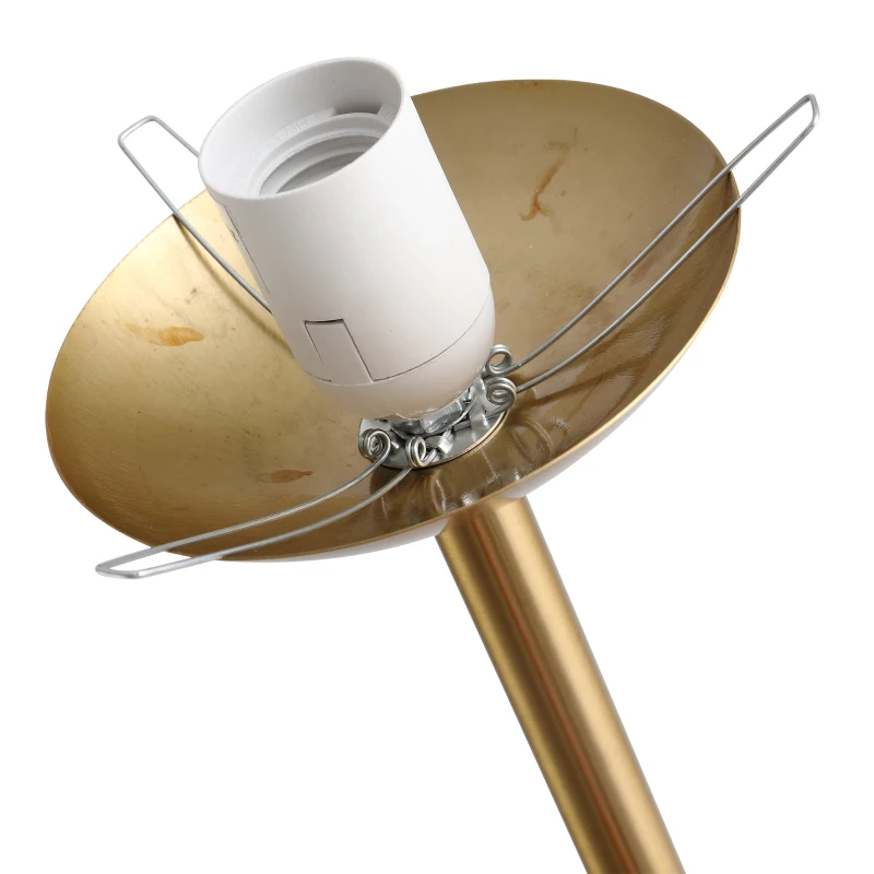 HOMCOM Modern Floor Lamp Standing Lamp Foot Switch E26 Socket Metal Glass Shade Golden