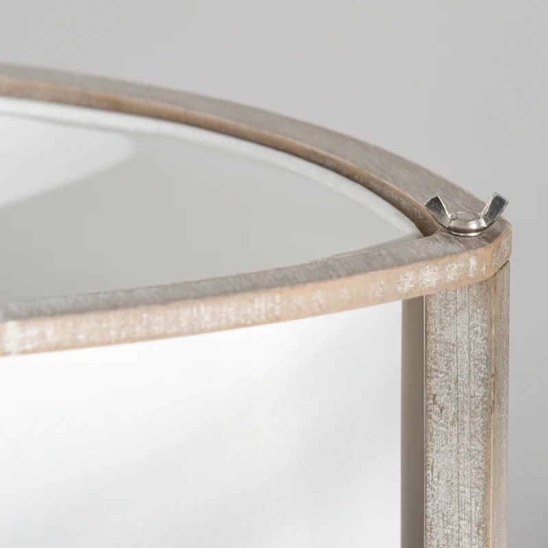 HOMCOM Floor Lamp with Display Shelves, Modern Standing Lamps with Footswitch, Solid Wood Nightstand Tower Lamp for Living Room Bedroom and Office