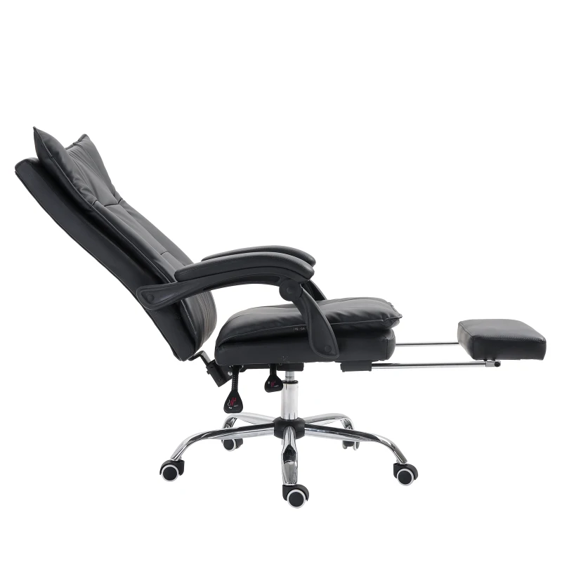 Vinsetto Ergonomic Office Chair with Footrest Black