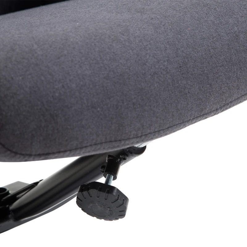 HOMCOM Recliner Ottoman Set Swivel Armchair Lounge Adjustable Backrest Padded Seat Footstool Living Room Grey