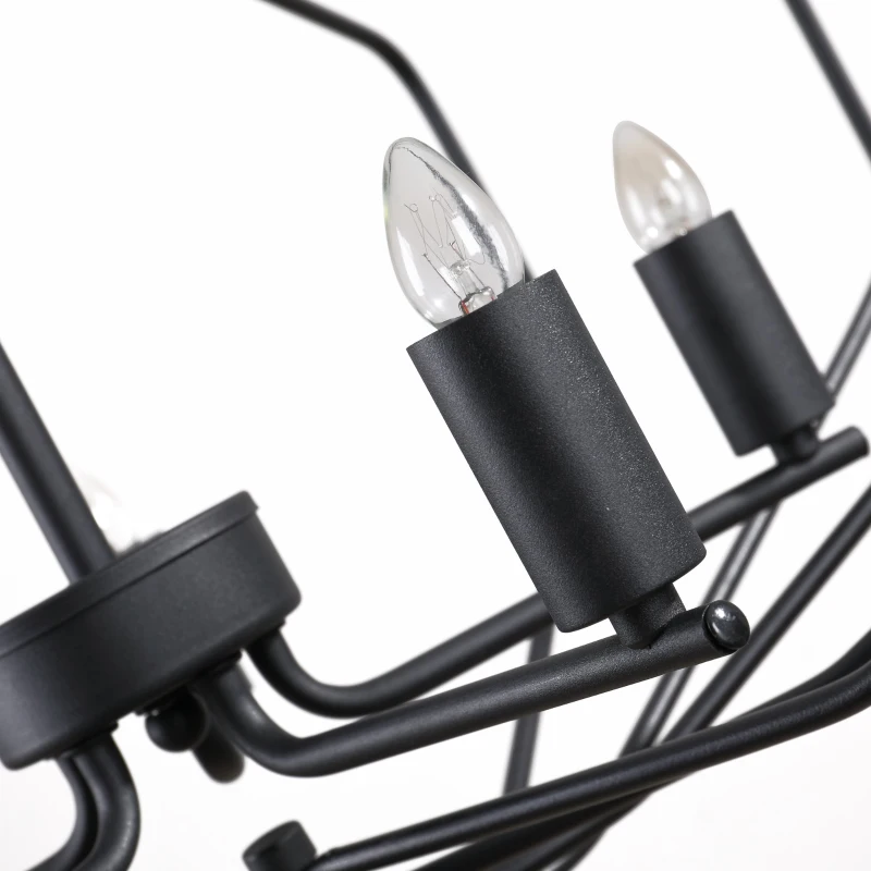 HOMCOM Vintage Pendant Lights Industrial Adjustable Pivoted Design Hanging Lighting