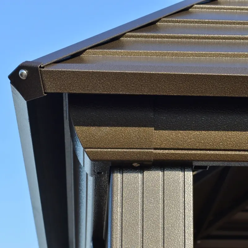 Outsunny 10' x 12' Hardtop Gazebo with Metal Roof, Aluminum Frame & Sidewalls, Outdoor Shelter for Patio and Garden