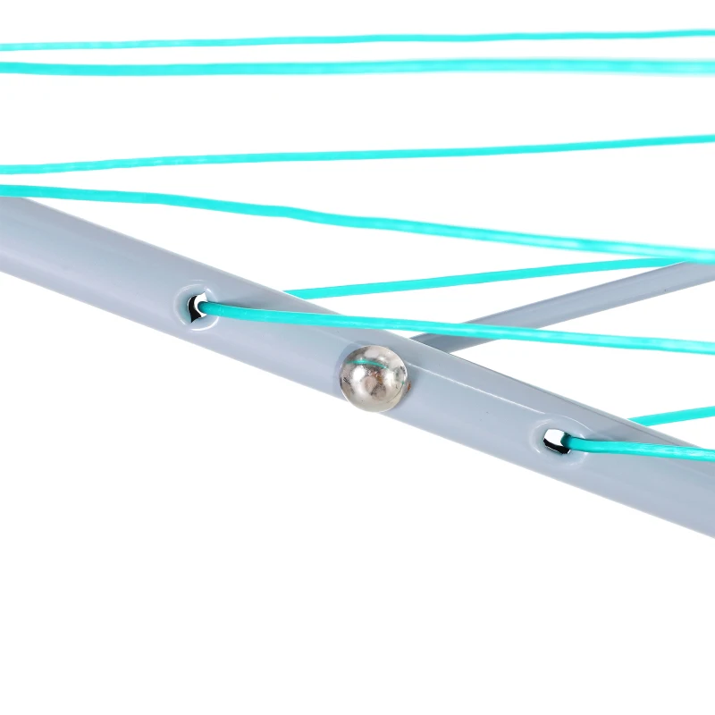 HOMCOM Foldable Umbrella Clothes Drying Rack Bed Sheet Dryer Aluminum 3 Arms 18 Lines 52.5ft Indoor Outdoor Pre-Assembled