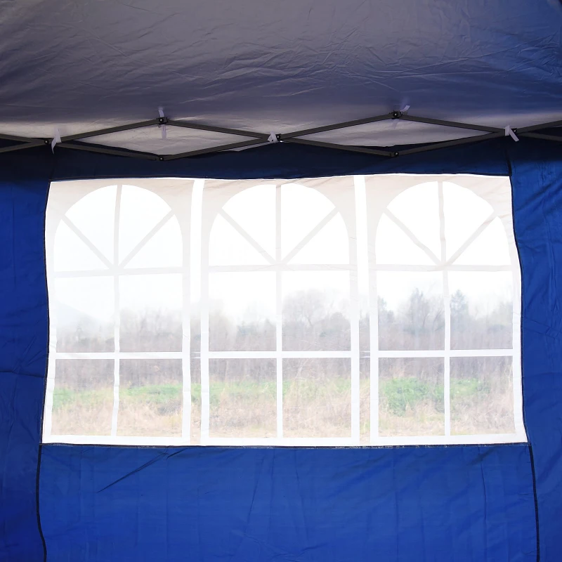 Outsunny 10' x 20' Outdoor Pop Up Canopy Tent Party Tent Instant Shelter W/ Carrying Bag, Blue