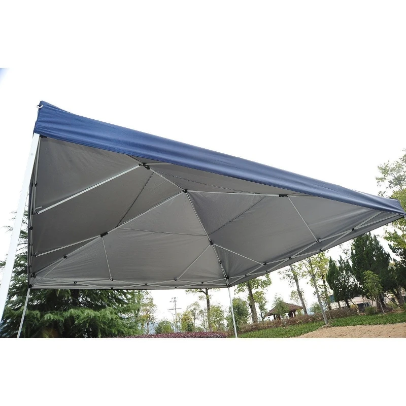Outsunny 13' x 13' Adjustable Height Easy Pop Up Canopy Party Tent - Dark Blue