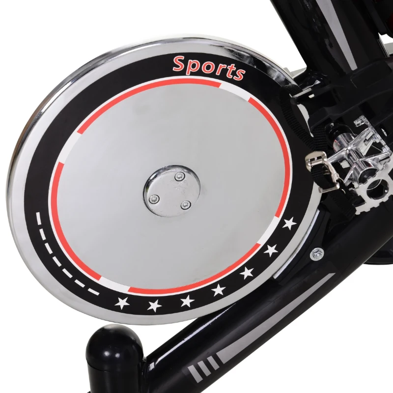 Soozier Stationary Exercise Bike with Deluxe Design Triangular Stand with Adjustable Resistance 28lbs Flywheel Phone Pad and Bottle Holder and LCD Monitor for Home Cardio Workout Fitness