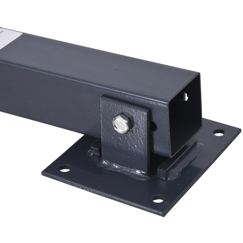 DURHAND Folding Parking Barrier With Reflective Stickers, Car Parking Space Post Lock Manual Parking Blocker Steel