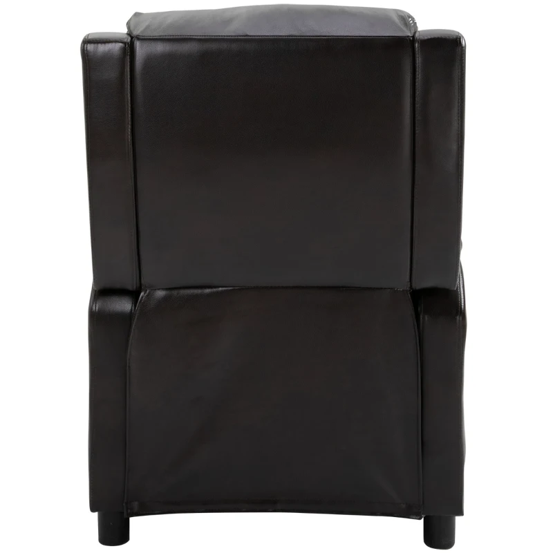 HOMCOM Massage Recliner Chair Padded Seat Cushion 165° Reclining Sofa with Side Pocket for Living Room, PU Leather, Remote Control, Dark Brown