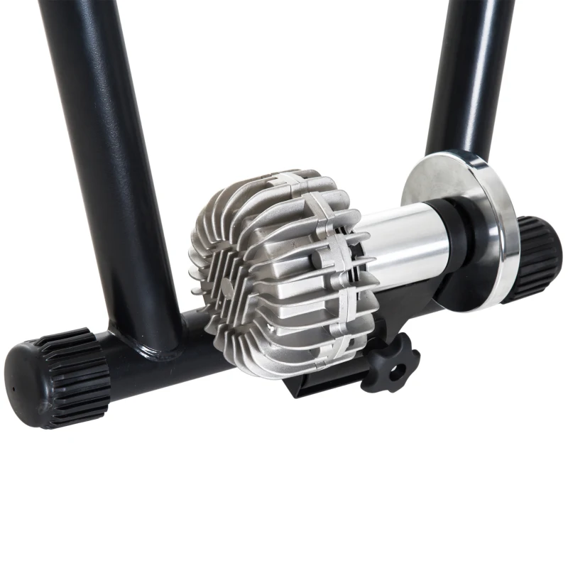 Soozier Indoor Magnetic Bike Trainer Exercise Bicycle Stand Foldable w/ Front Wheel Block Black