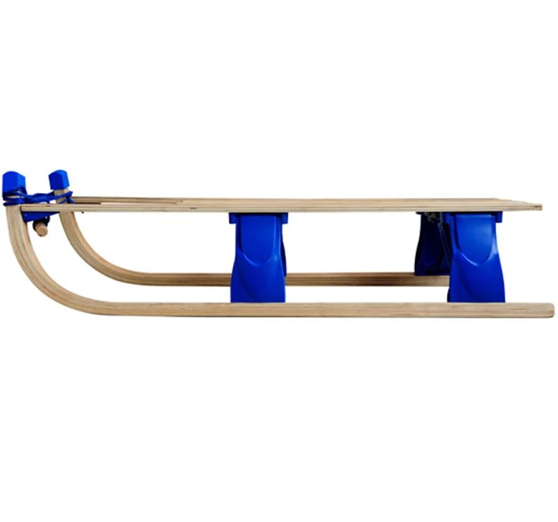 HomCom Folding Vintage Natural Wood Snow Sled Racer