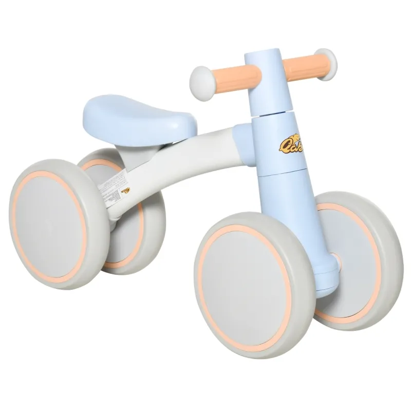 Qaba Baby Balance No Pedal Bicycle Walker Ride On Bike Quick Release Kids Toddlers Birthday Toy Gift for 1-3 Years Old Blue