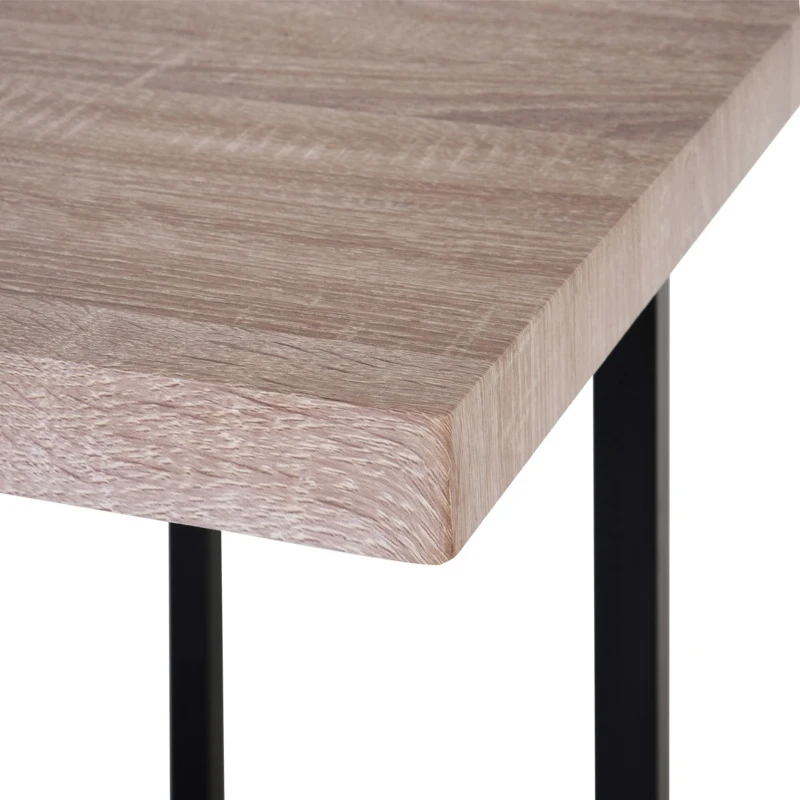 HOMCOM 5 Piece Dining Table Set, Square Kitchen Table Set With Stools for Small Space, Breakfast Nook, Natural Wood