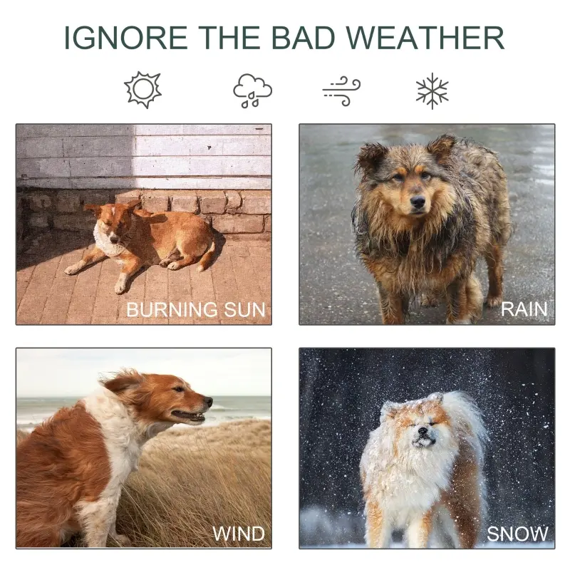 Pawhut 6' x 4' x 6' Large Outdoor Dog Kennel Galvanized Steel Fence with UV-Resistant Oxford Cloth Roof & Secure Lock