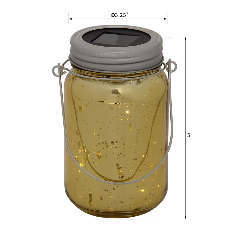 Outsunny 4-Pcs Glass Jar String Light w/ Handle Portable LED Multi Color