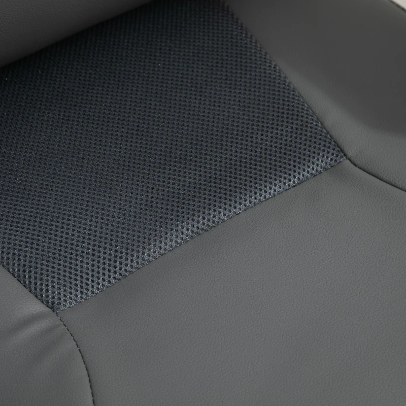 Vinsetto Mesh Office Chair with Rechargeable Electric Vibration Massage Lumbar Rocking, with Pillow, Wheels - Grey