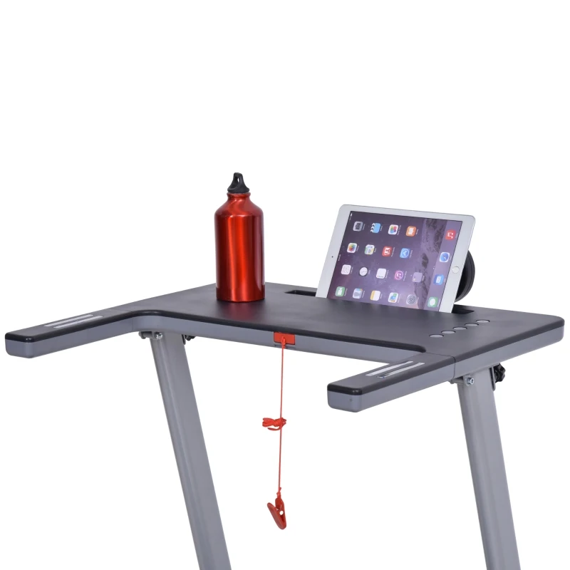 Soozier Foldable Electric Motorized Treadmill Running Machine with 12 Pre-Set Programs 7.5 MPH Max Speed LCD Display for Home Use - Black