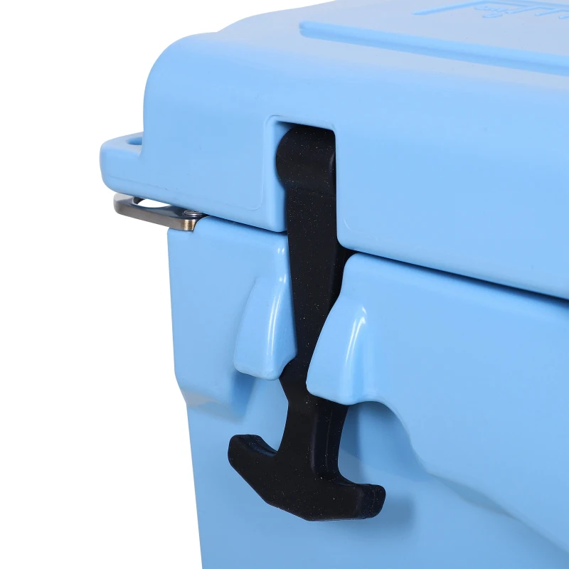 Outsunny 50 Quart Heavy Duty Ice Cooler Outdoor Insulated Cooling Box Easy Portable Cooling Bin Blue