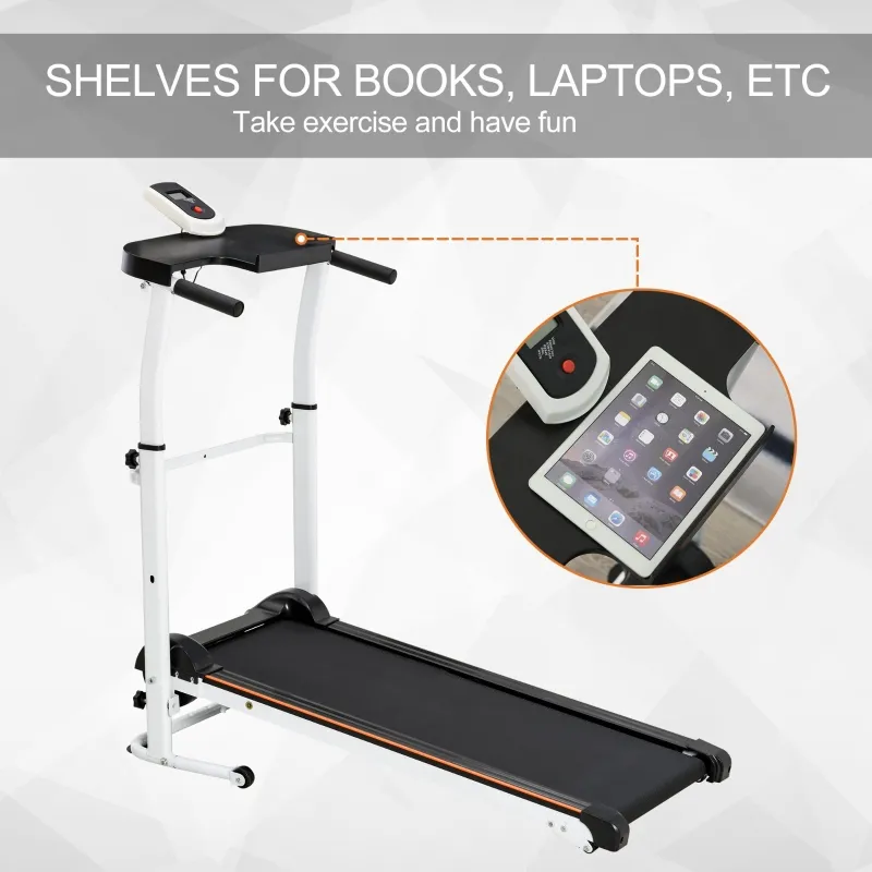 Soozier Folding Walking Mechanical Treadmill Home Running Jogging LCD Display Machine