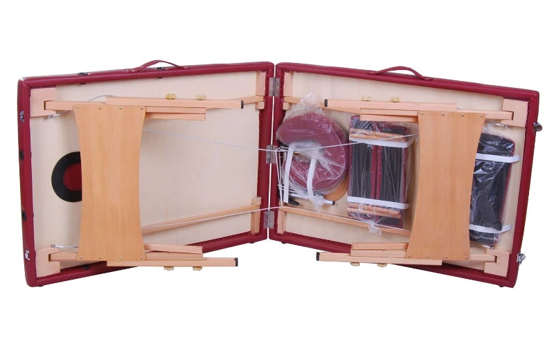 Soozier 91-Inch Portable Massage Table Spa Bed 2 Fold Thick and High Density Foam Red Plus Carrying Bag