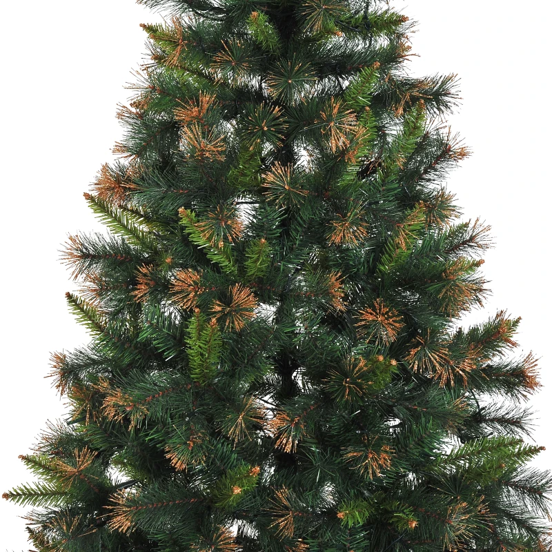HOMCOM 6ft Decorated Pre-Lit Christmas Tree 200 Clear Lights w/ Stand