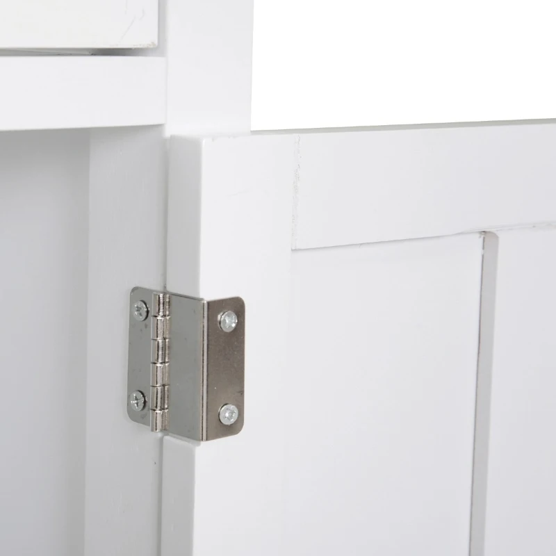 HOMCOM Kitchen Island Utility Cart on Wheels with Large Counter, 2 Spacious Drawers & Storage Cabinets, & Wine Storage